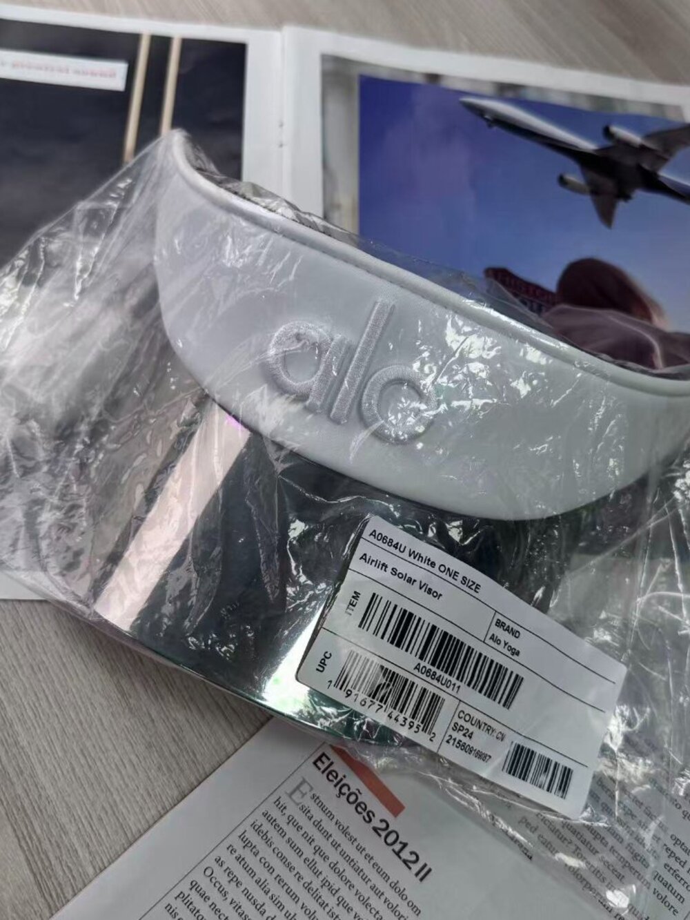 NWT🔅Alo Yoga Airlift Solar Visor WhiteTennis Golf Pickleball Hat🏌️ Adjustable - Picture 6 of 6